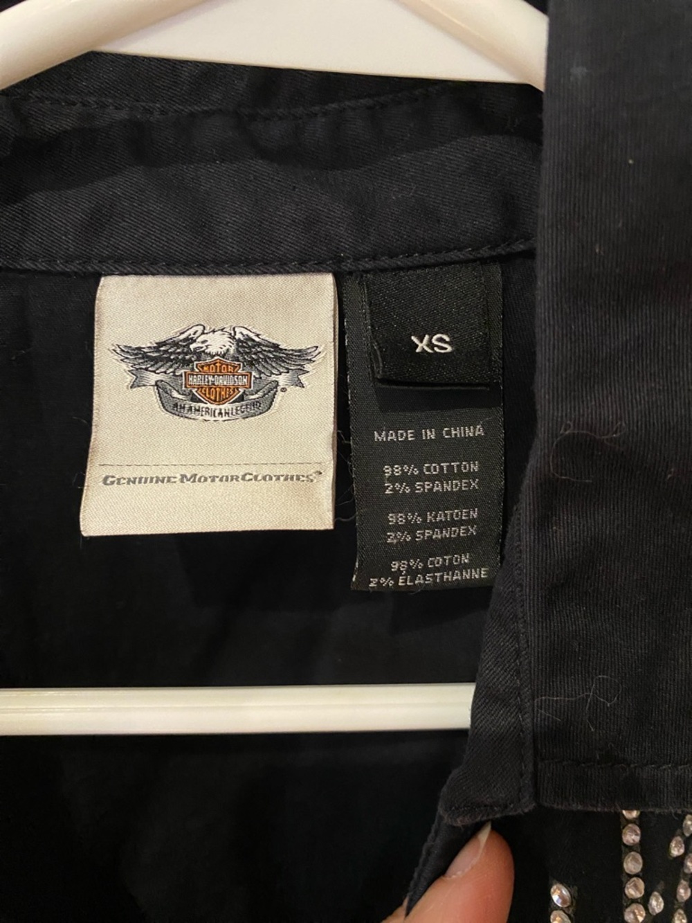 Harley-Davidson Black Sleeveless Moto Vest back lace up (+free piece) - Picture 9 of 10